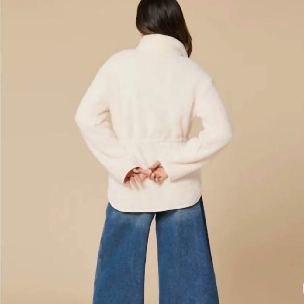 NWT Softies Dreamplush Zip Jacket In Almond Size M - Picture 2 of 8